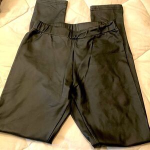 REVIEW,leggings, fleece linen, leather appearance, small